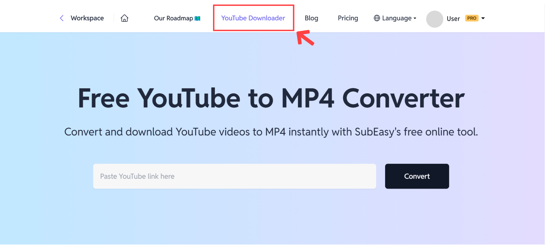 Downloader YouTube di SubEasy