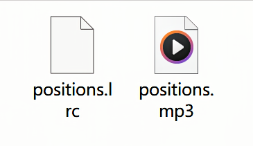 Place the LRC File in the Same Folder as the Song