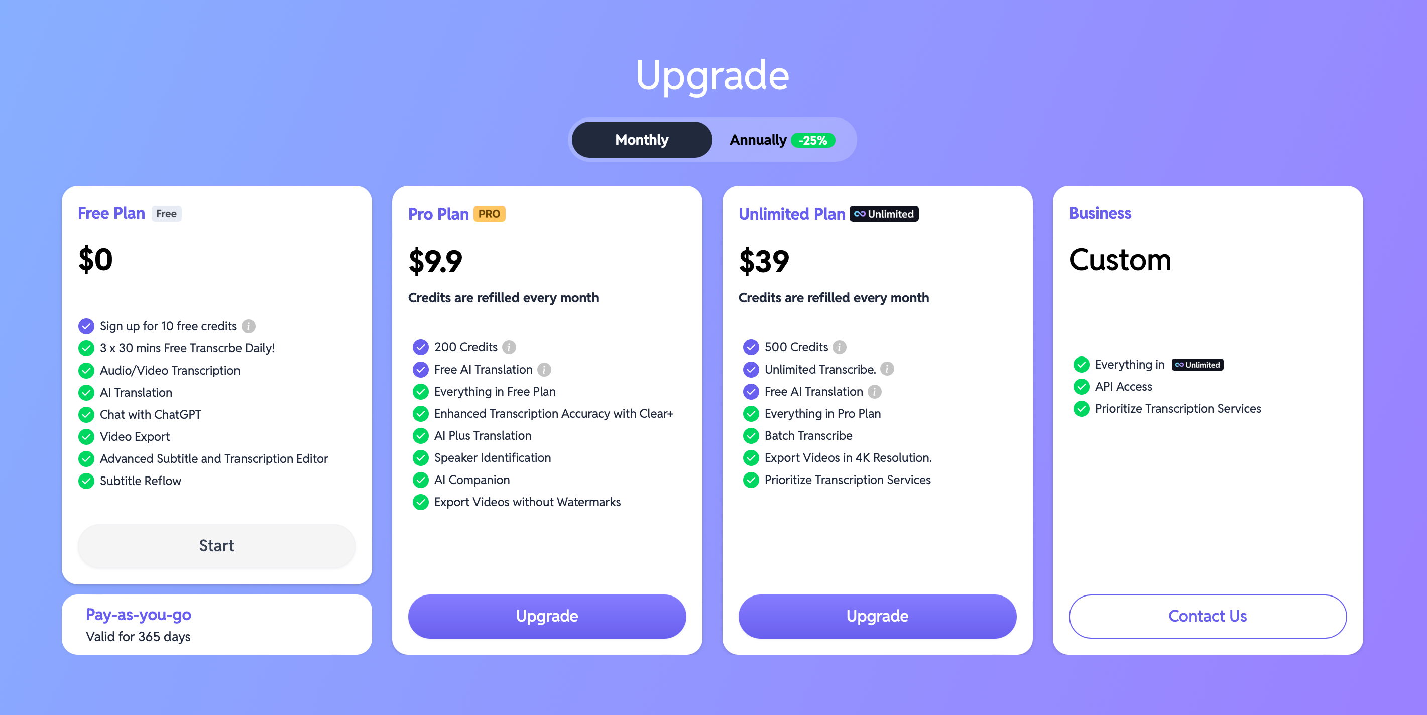 SubEasy Pricing Plan